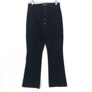 Urban Outfitters Pants Womens 4 Black Bootcut Velour Button Fly Hi Rise Stretch